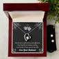 Forever Love Necklace and Cubic Zirconia Earring Set To my Wife