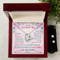 Forever Love Necklace and Cubic Zirconia Earring Set To My wanderful Mom