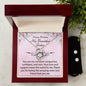 Forever Love Necklace and Cubic Zirconia Earring Set Happy Birthday To my Beautiful Sister