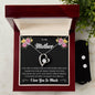 Forever Love Necklace and Cubic Zirconia Earring Set To My Mother