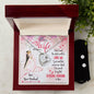 Forever Love Necklace and Cubic Zirconia Earring Set To My Wife