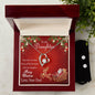 Forever Love Necklace and Cubic Zirconia Earring Set Merry Christms to my Daughter3