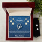 Forever Love Necklace and Cubic Zirconia Earring Set Merry Christms to my Daughter
