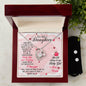 Forever Love Necklace and Cubic Zirconia Earring Set To my Daughter-01