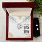 Forever Love Necklace and Cubic Zirconia Earring Set Every day may not be good