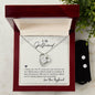Forever Love Necklace and Cubic Zirconia Earring Set To my Girlfriend-I choose you