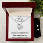 Forever Love Necklace and Cubic Zirconia Earring Set Son to mother