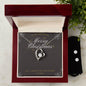 Forever Love Necklace and Cubic Zirconia Earring Set Merry Christms to my Girlfriend