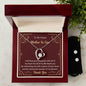 Forever Love Necklace and Cubic Zirconia Earring Set To my Future Mother in Law