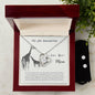 Forever Love Necklace and Cubic Zirconia Earring Set To my daughter-Never forget that I love