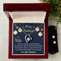 Forever Love Necklace and Cubic Zirconia Earring Set Merry Christmas to my Wife