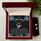 Forever Love Necklace and Cubic Zirconia Earring Set To my Beloved Future Wife2