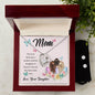 Forever Love Necklace and Cubic Zirconia Earring Set Mom, The love between a mother and her daughter is forever