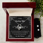 Forever Love Necklace and Cubic Zirconia Earring Set To my Darling Wife