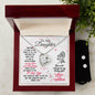 Forever Love Necklace and Cubic Zirconia Earring Set To Daughter Loving and Breathing