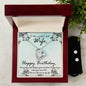 Forever Love Necklace and Cubic Zirconia Earring Set To the world's best Wife, Happy Birthday