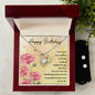 Forever Love Necklace and Cubic Zirconia Earring Set Birthday woman
