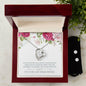 Forever Love Necklace and Cubic Zirconia Earring Set My Dear Sister