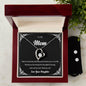 Forever Love Necklace and Cubic Zirconia Earring Set To My Mom Love your daughter