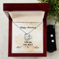 Forever Love Necklace and Cubic Zirconia Earring Set Happy Anniversary