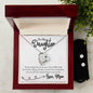 Forever Love Necklace and Cubic Zirconia Earring Set To My Daughter