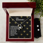 Forever Love Necklace and Cubic Zirconia Earring Set To my Grandmother