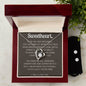 Forever Love Necklace and Cubic Zirconia Earring Set Sweetheart