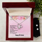 Forever Love Necklace and Cubic Zirconia Earring Set Happy Birthday good friend