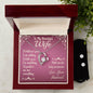 Forever Love Necklace and Cubic Zirconia Earring Set To My Beautiful Wife- Without you I am nothing