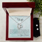 Forever Love Necklace and Cubic Zirconia Earring Set To My Wife - Proud To Be Your Husband