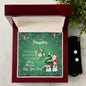 Forever Love Necklace and Cubic Zirconia Earring Set Merry Christms to my Daughter2