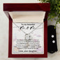 Forever Love Necklace and Cubic Zirconia Earring Set To my Beautiful Mom Love your Daughter