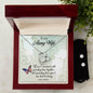Forever Love Necklace and Cubic Zirconia Earring Set To my Army wife
