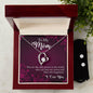 Forever Love Necklace and Cubic Zirconia Earring Set To My Mom you are the person