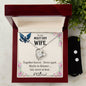 Forever Love Necklace and Cubic Zirconia Earring Set To my Military wife Together forever