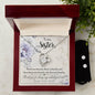 Forever Love Necklace and Cubic Zirconia Earring Set To my Sister