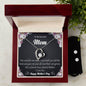 Forever Love Necklace and Cubic Zirconia Earring Set To My Beautiful Mom2