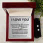 Forever Love Necklace and Cubic Zirconia Earring Set I love you