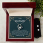 Forever Love Necklace and Cubic Zirconia Earring Set To my Granddaughter