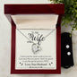 Forever Love Necklace and Cubic Zirconia Earring Set To My Wife, Love your husband