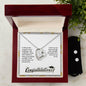 Forever Love Necklace and Cubic Zirconia Earring Set Congratulation-I wish you the strength to face