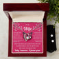 Forever Love Necklace and Cubic Zirconia Earring Set To my Wife, today tomorrow and forever