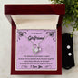 Forever Love Necklace and Cubic Zirconia Earring Set To my Beloved Girlfriend