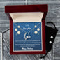 Forever Love Necklace and Cubic Zirconia Earring Set Merry Christms to my Daughter