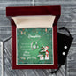 Forever Love Necklace and Cubic Zirconia Earring Set Merry Christms to my Daughter2