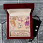 Forever Love Necklace and Cubic Zirconia Earring Set Happy Anniversary Dear Wife