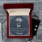 Forever Love Necklace and Cubic Zirconia Earring Set To my Wife I Love You