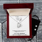 Forever Love Necklace and Cubic Zirconia Earring Set Husband to wife final sixth text