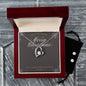 Forever Love Necklace and Cubic Zirconia Earring Set Merry Christms to my Girlfriend