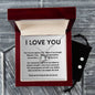 Forever Love Necklace and Cubic Zirconia Earring Set I love you